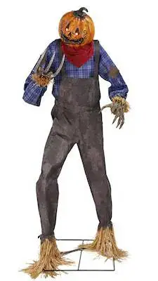 ai character: pumpkin scarecrow  background