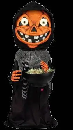 ai character: pumpkin guy. background