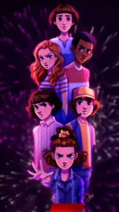 ai character: Stranger things background