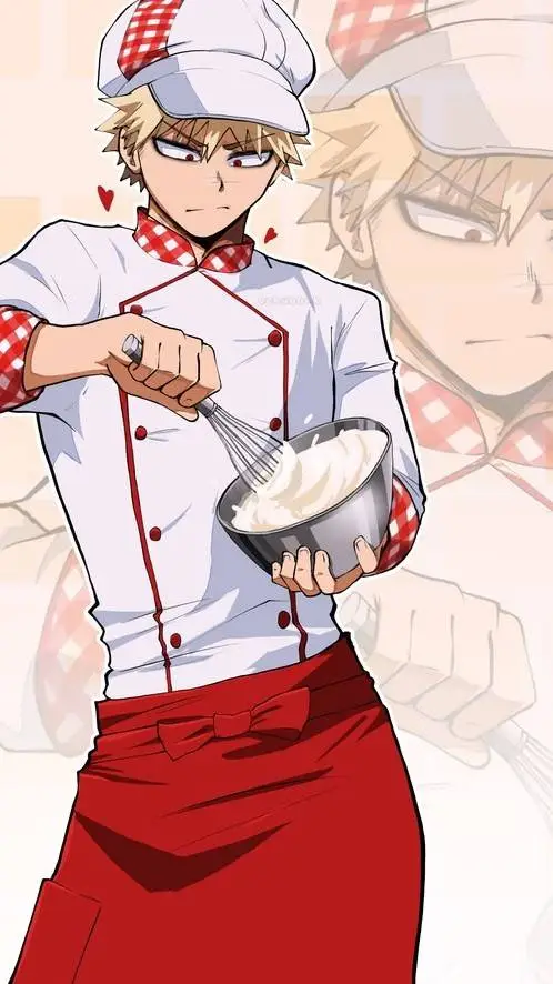 ai character: Bakugo ✧ Baking background