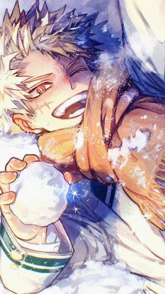 ai character: Bakugo snow day!  background