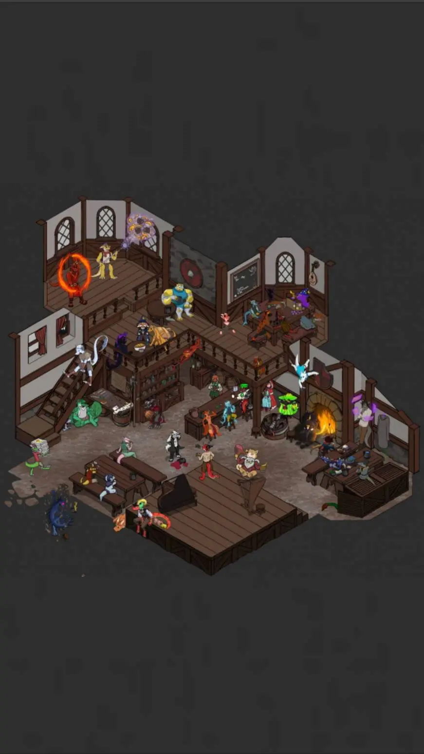 ai character: Furry Tavern background