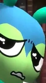 ai character: Squirm eats books background