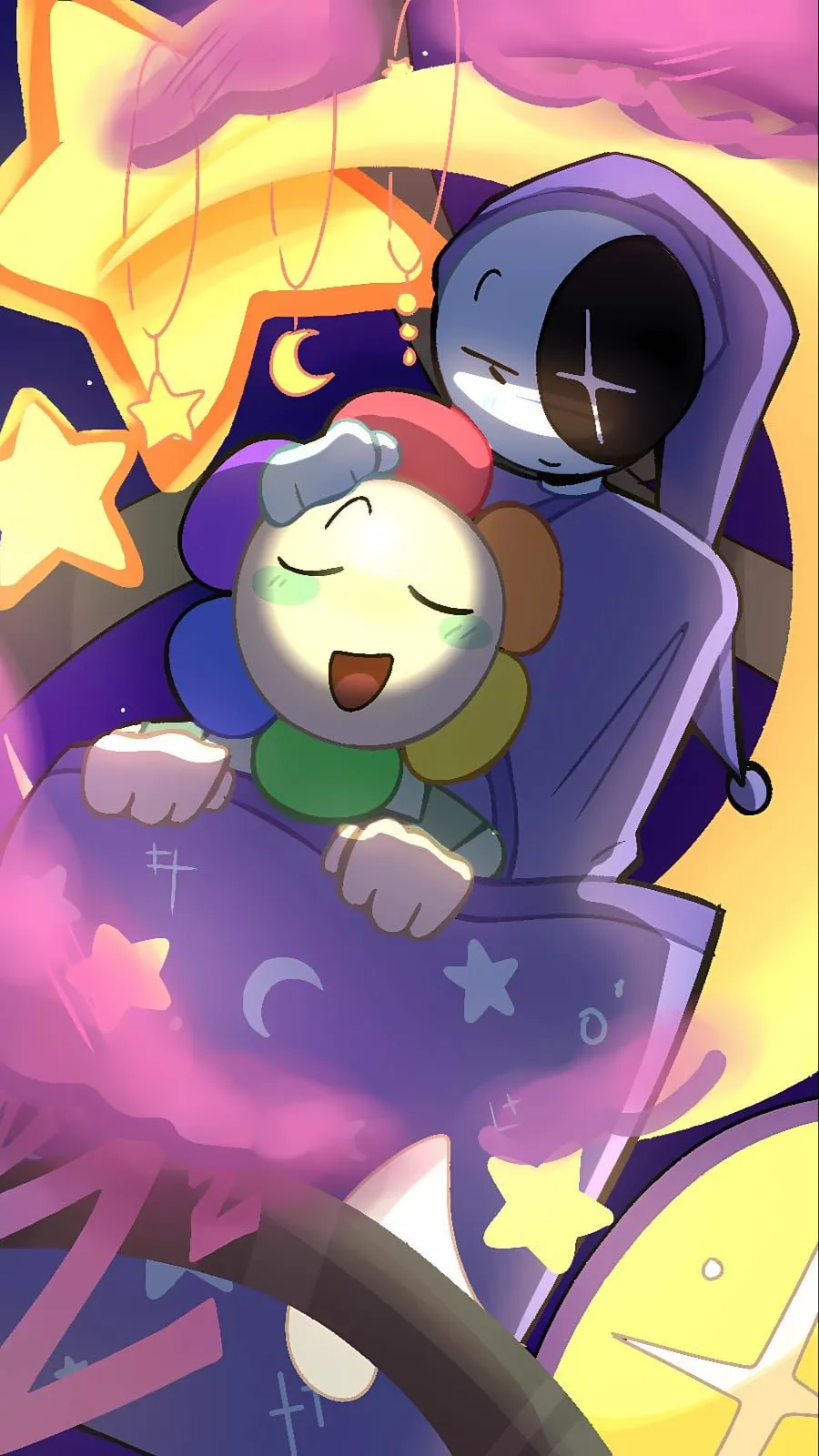 ai character: Moonflower background