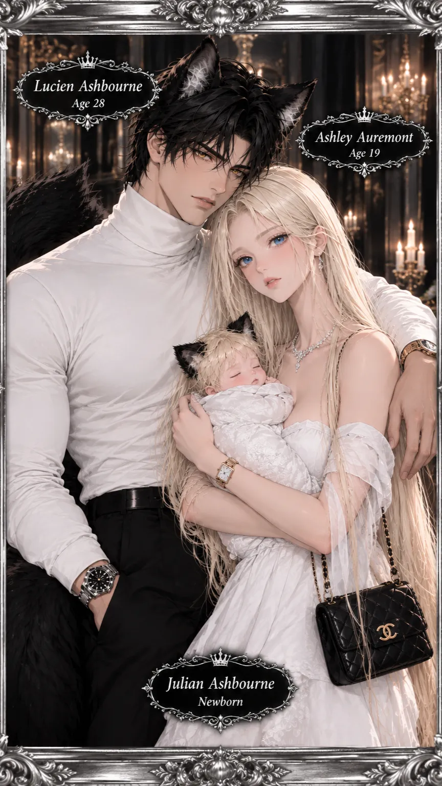 ai character: Wolf X Human Fam background