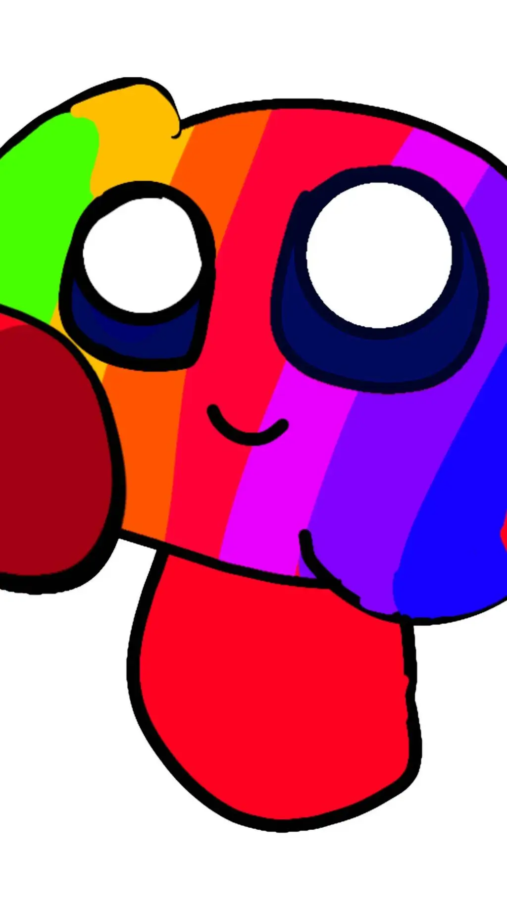 ai character: rainbow kirby background