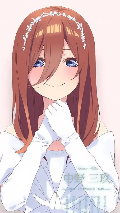 ai character: Miku Nakano  background