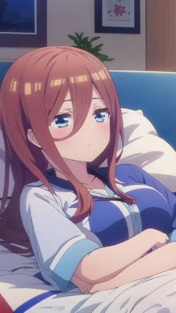 ai character: Miku Nakano  background