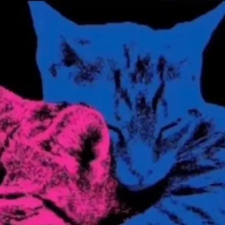 chat with ai character: Blue tv cat💙🩷