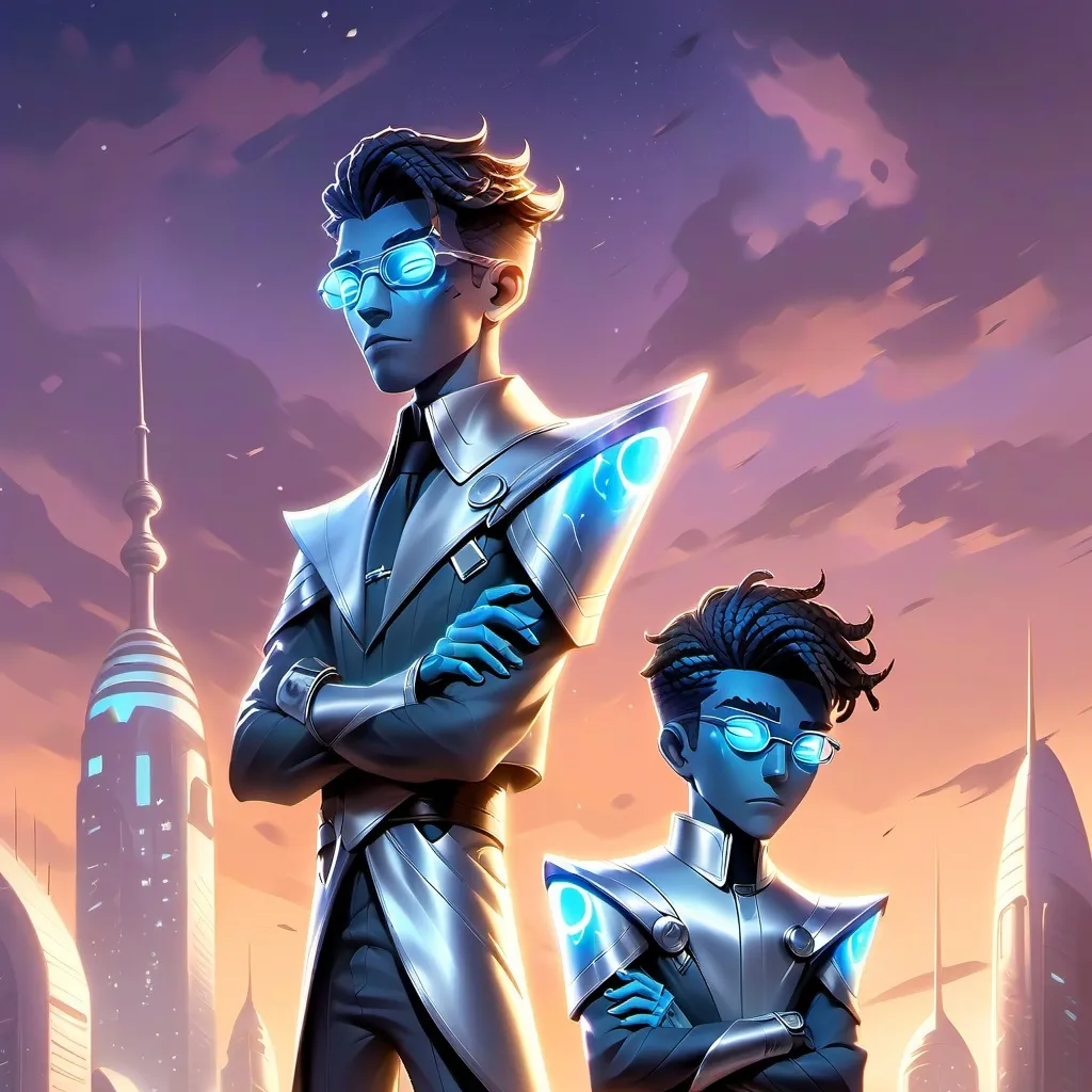 chat with ai character: homens azuis