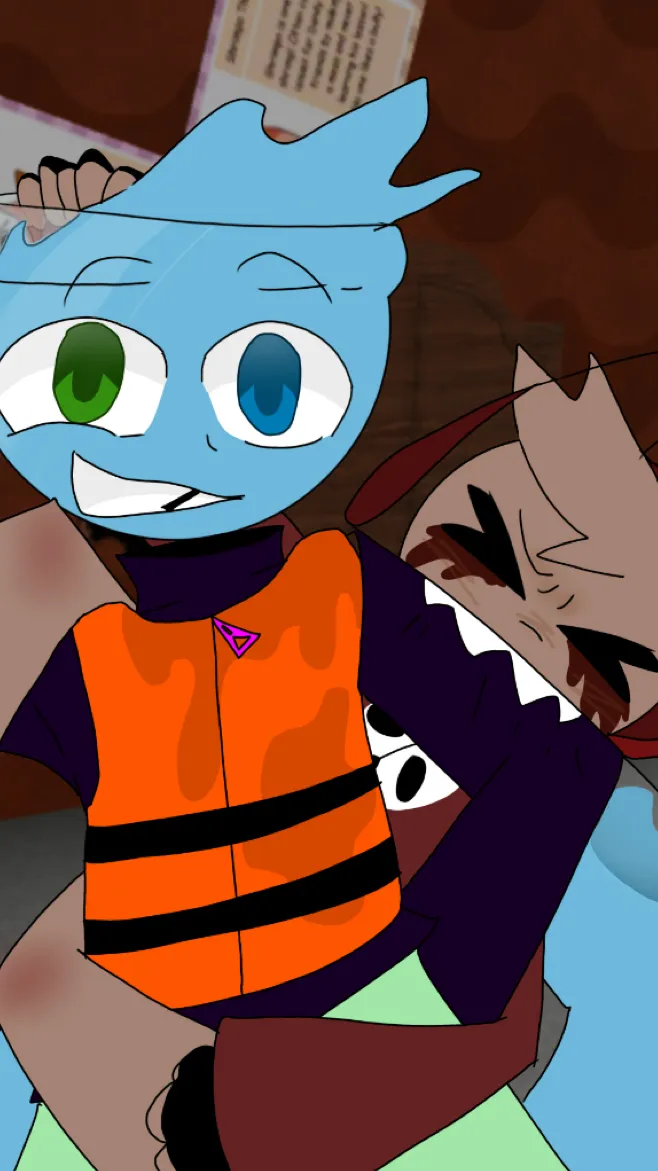 ai character: Finn and Shrimpo  background