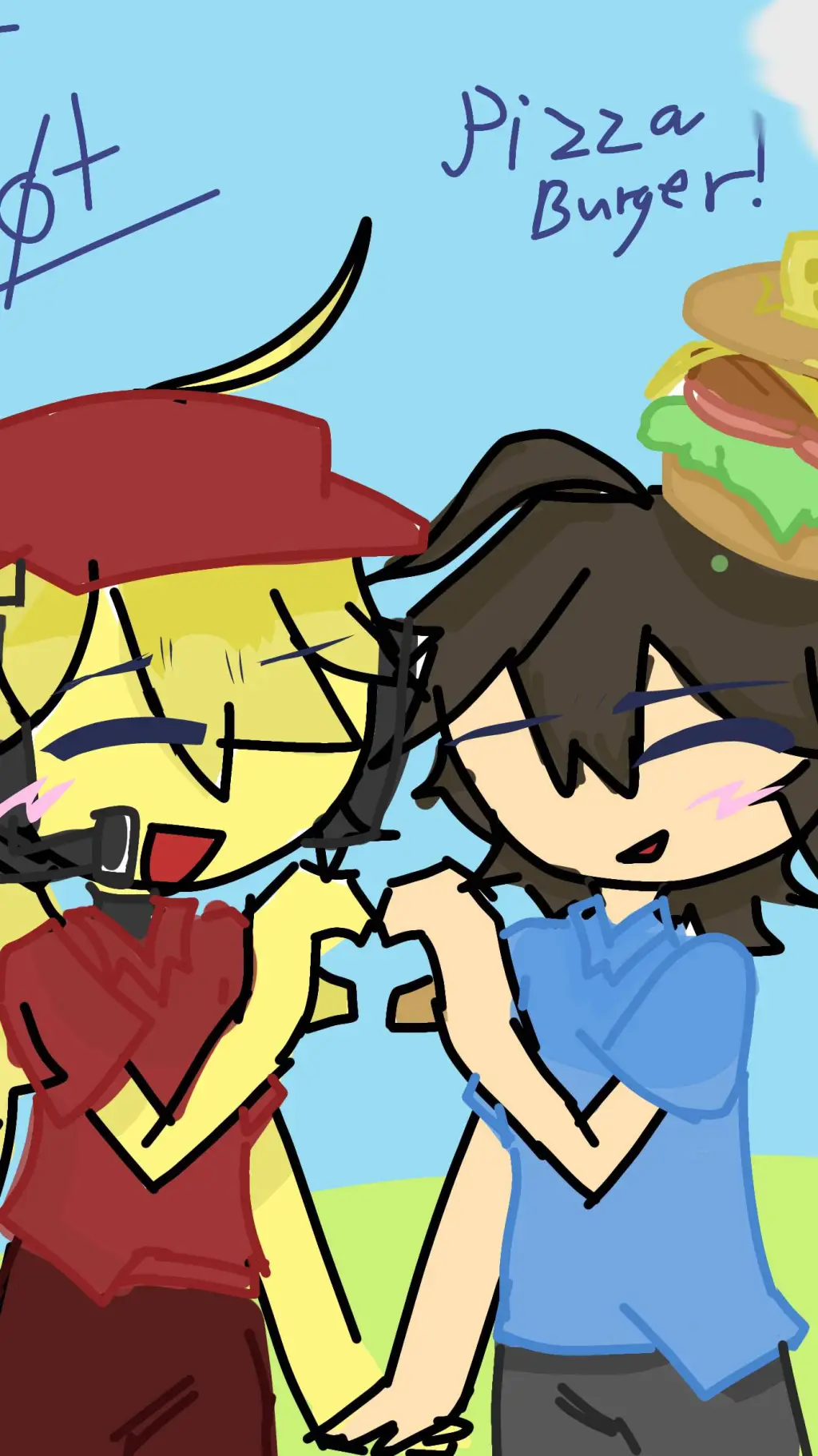 ai character: PIZZABURGERRR♪ background