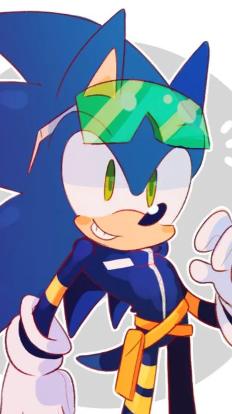 ai character: Sonic! background