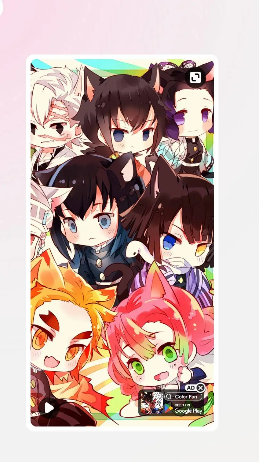 ai character: chibi hashira background