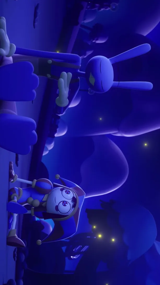 ai character: TADC funnybunny background