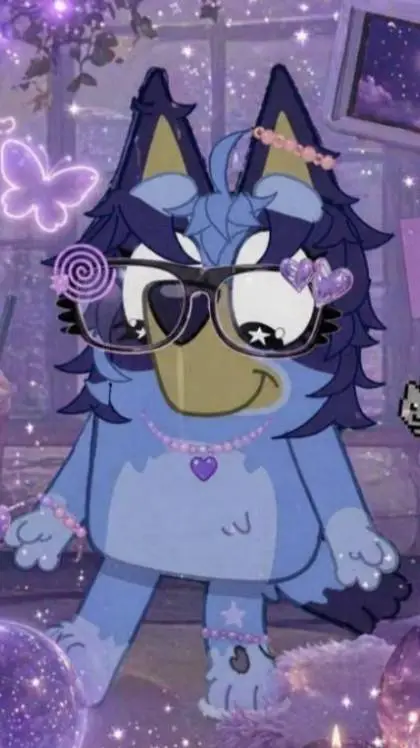 ai character: bluey background