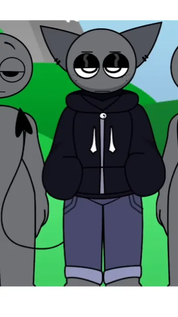 ai character: Gray background