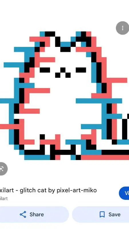 ai character: Pixel da glitchcat background