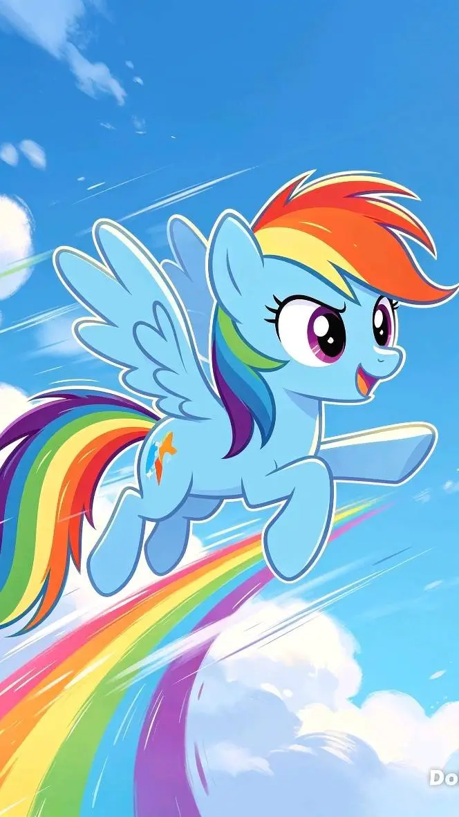 ai character: rainbow dash  background