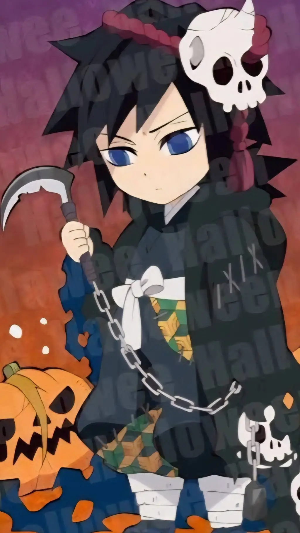 ai character: Halloween scare background