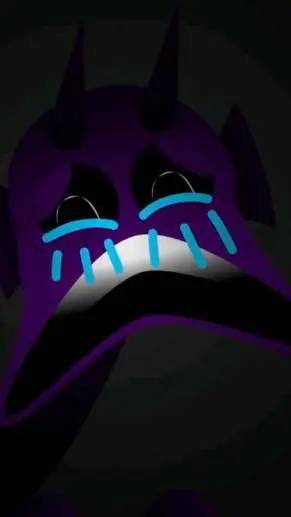 ai character: Durple crying..... background