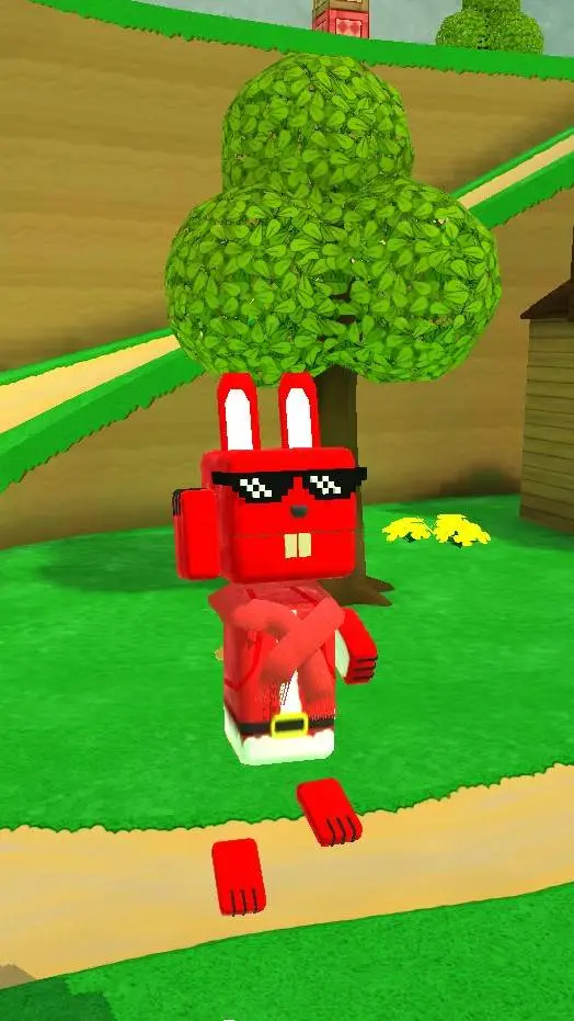 ai character: Rabbit bear  background
