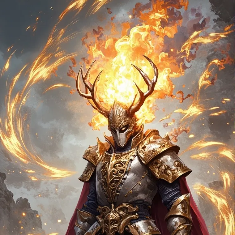 chat with ai character: The fire knight
