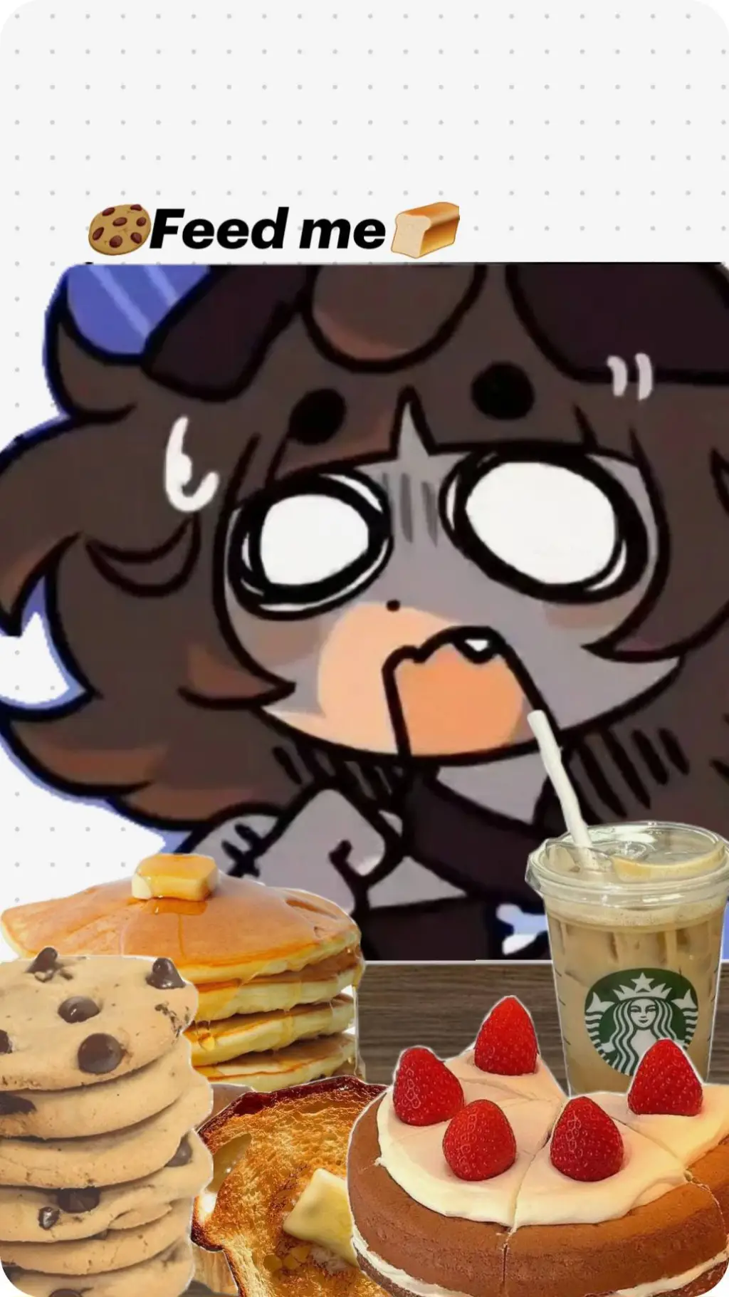 ai character: Anything feed her background