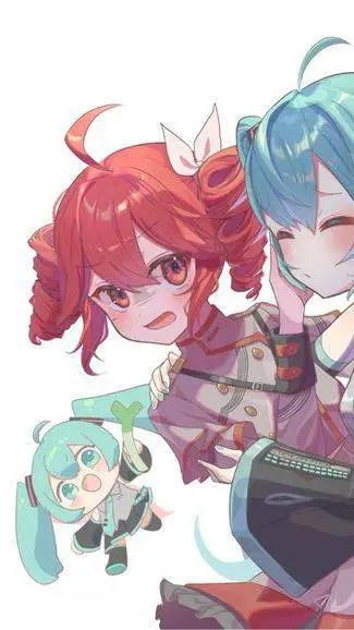 ai character: Miku x Teto  background