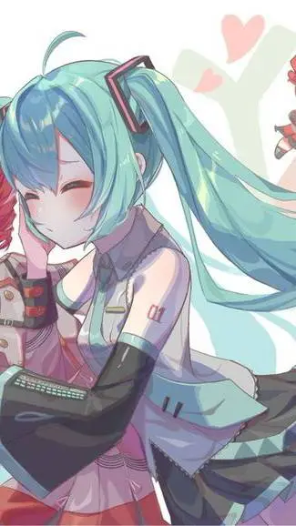 ai character: Miku x Teto  background