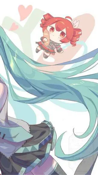 ai character: Miku x Teto  background
