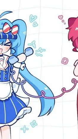 ai character: Miku x Teto  background