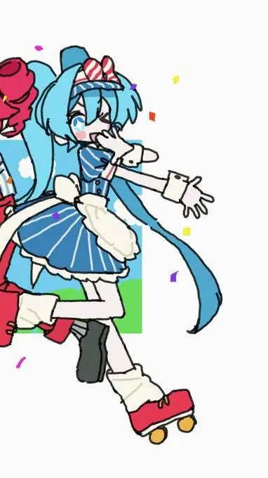 ai character: Teto x Miku  background