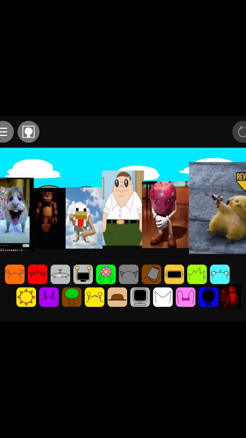 ai character: sprunki  background