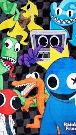 ai character: RAINBOW FRIENDS =D background