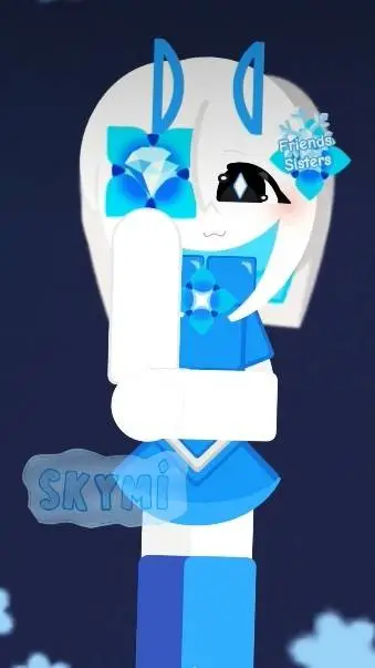 ai character: EMOJI CAT #14 🤍🩵💠❄ background