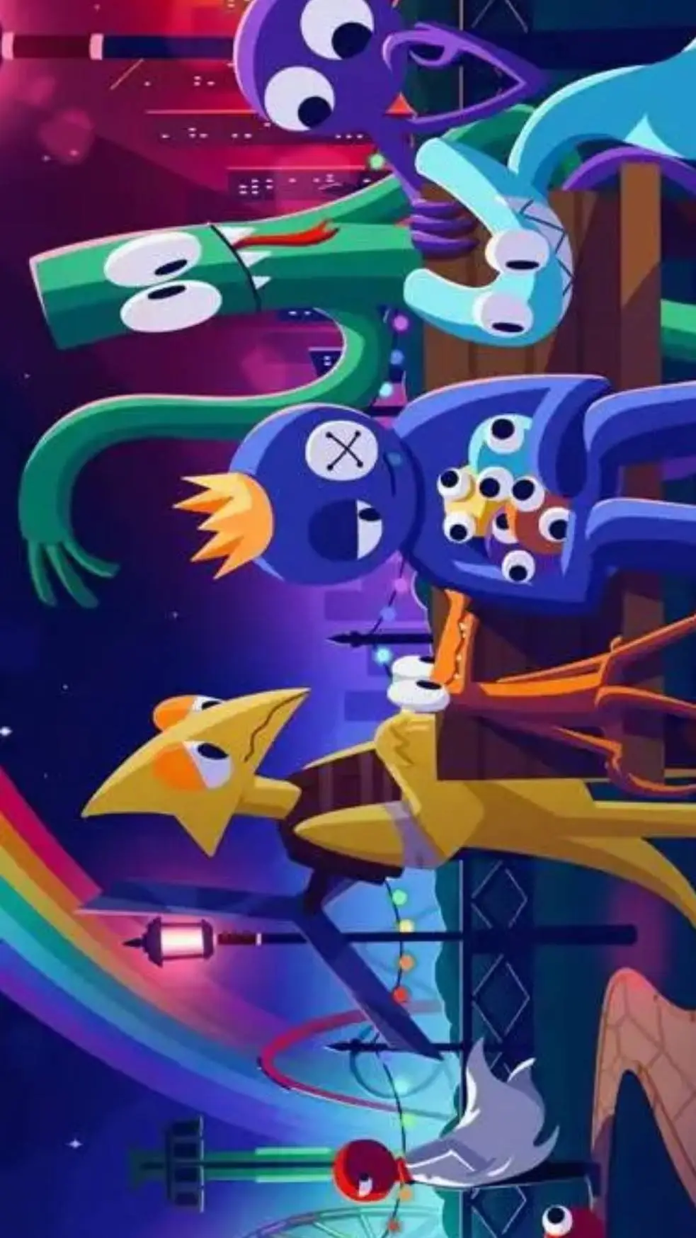 ai character: Rainbow Friends :3 background