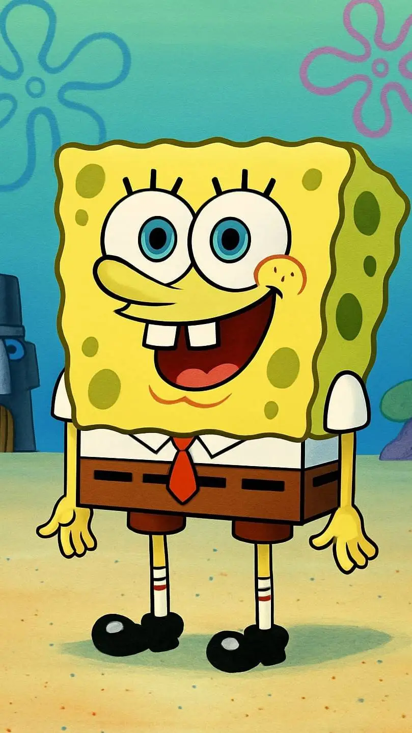 ai character: 𝕊𝕡𝕠𝕟𝕘𝕖𝕓𝕠𝕓 background