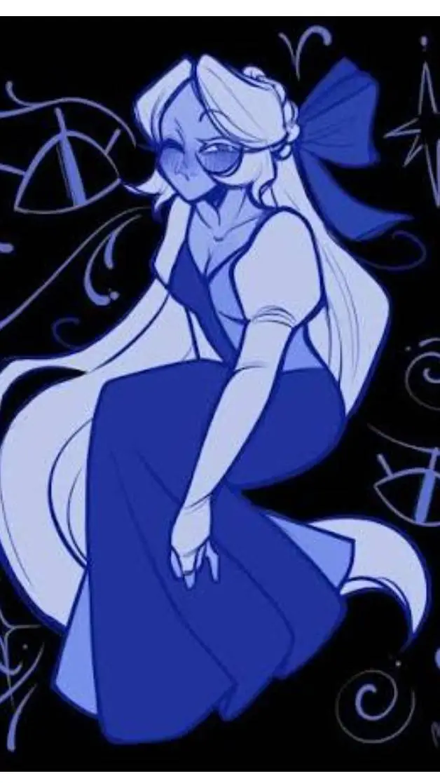 ai character: lady azure background