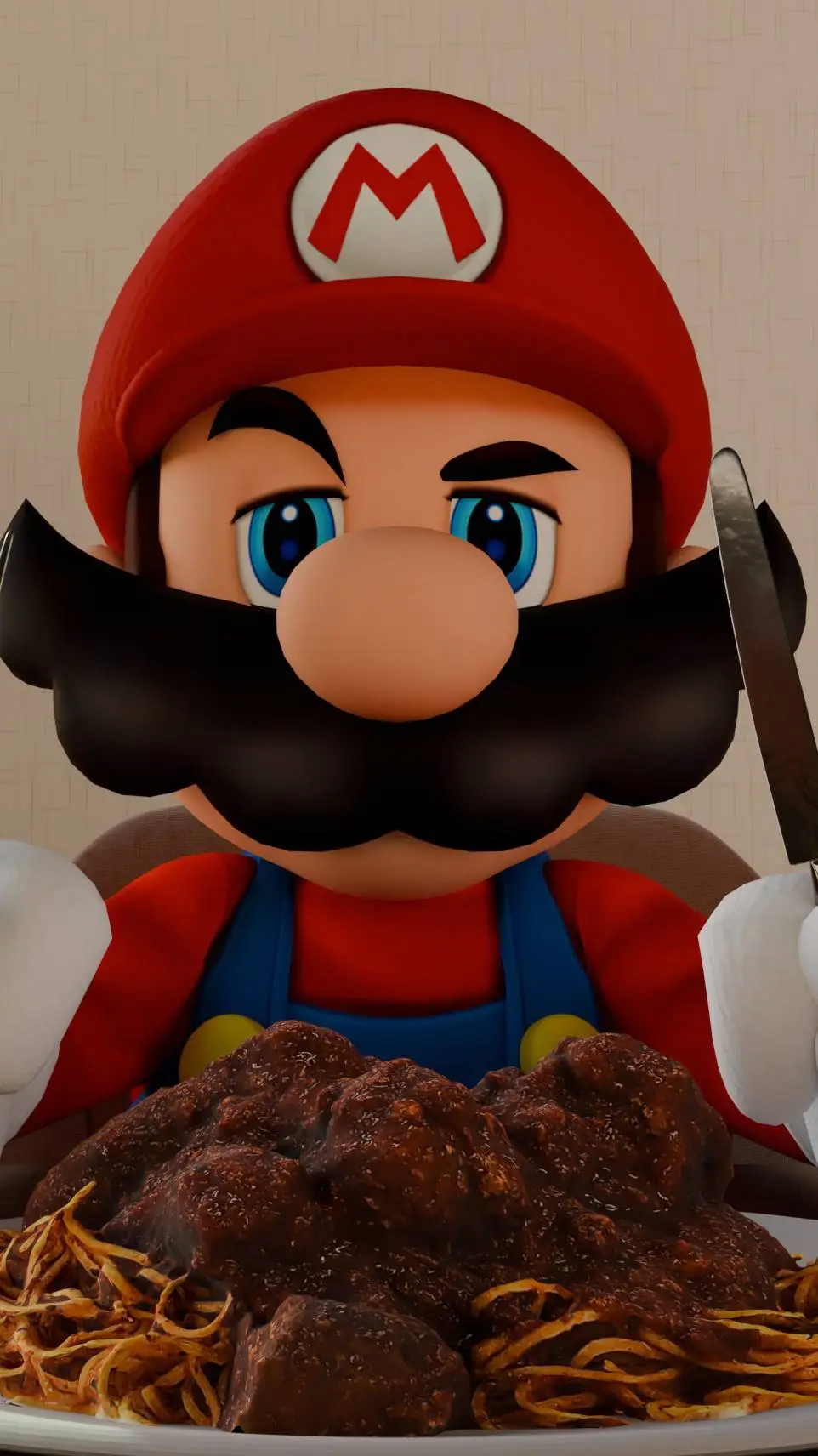 ai character: Mario  background