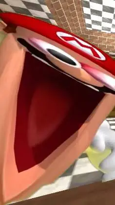 ai character: Smiling Mario background