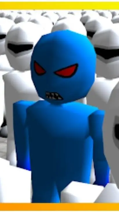 ai character: Finding blue background