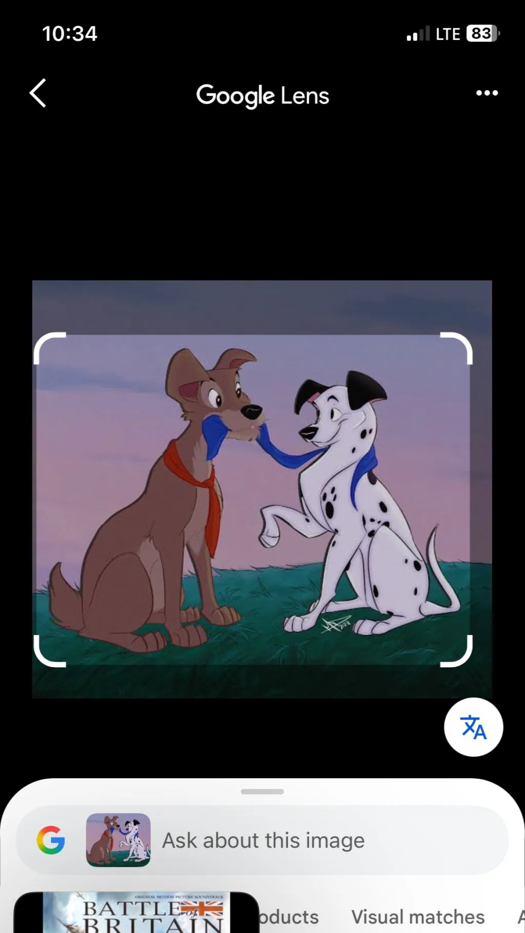 ai character: Tramp and pongo background