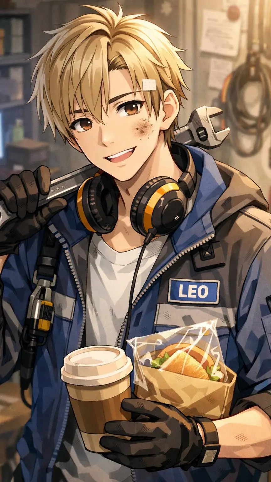 ai character: Лео background
