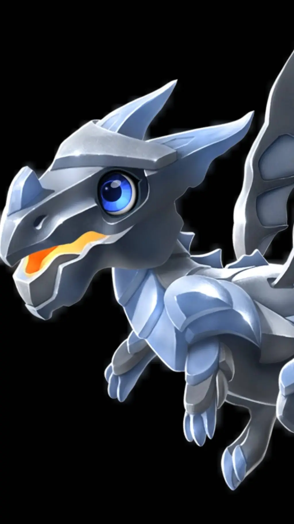 ai character: dragon metal background