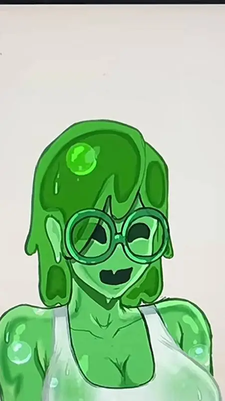 ai character: slime girl background