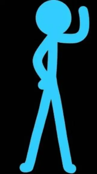 ai character: Blue background