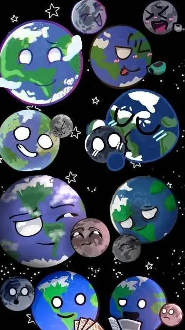 ai character: ✧earth and luna✧ background