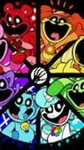 ai character: smiling critters background