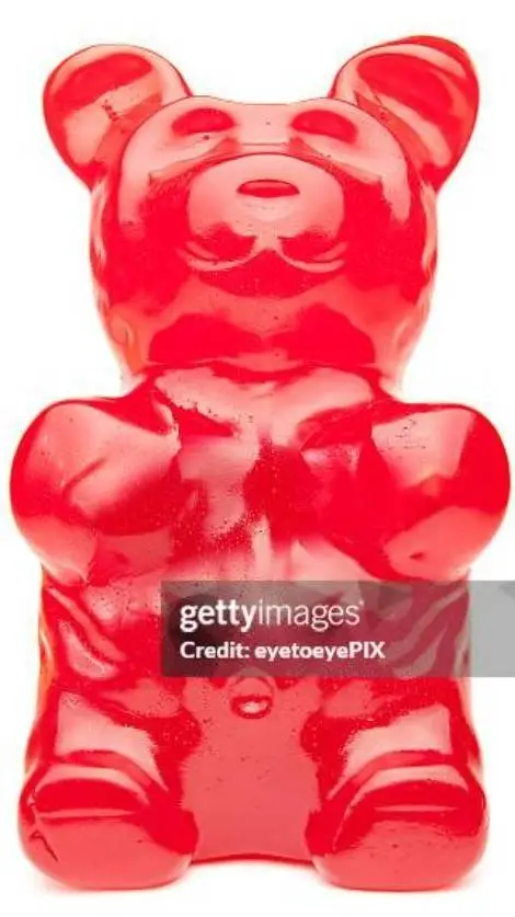 ai character: gummy Bear meme  background